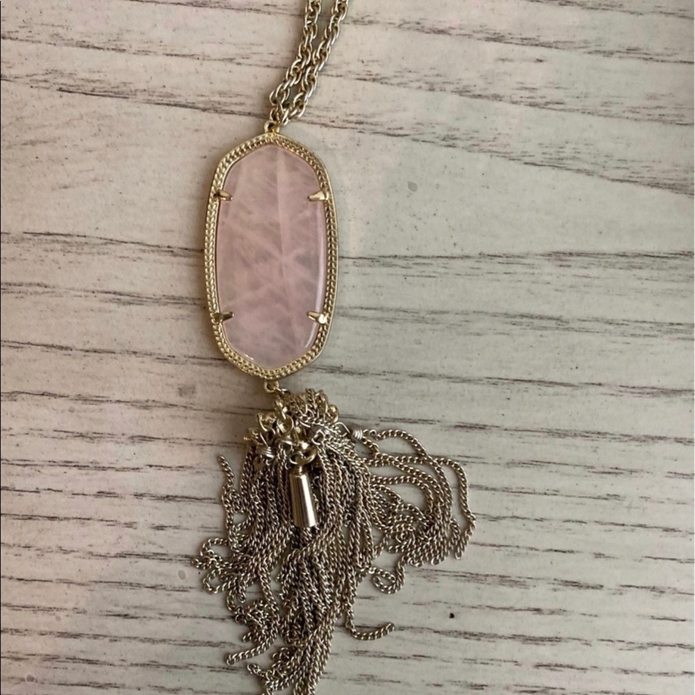 Rayne Gold Pendant Necklace in Rose